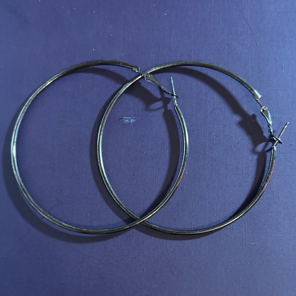 Elegant Black Hoop Earrings